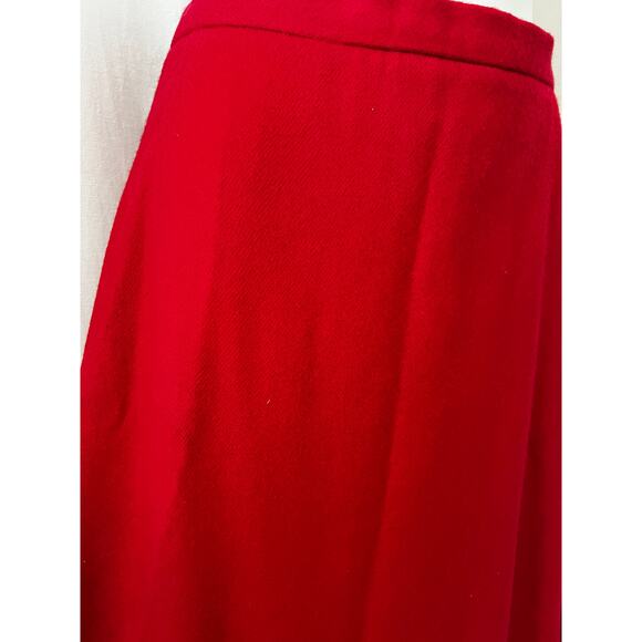 Vintage Requirements red wool maxi skirt a-line academia preppy Holiday party 14 - Picture 2 of 12